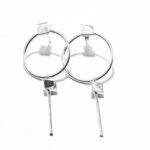 Cercei fashion din argint simplu - stil minimalist - Alia - K135A62G