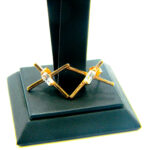 Cercei minimalisti din argint cu cristale si bronz - Mia - C35TA-X88A