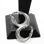 Cercei rasuciti din argint fara pietre - stil fashion - Rona - K170A59E