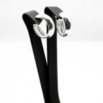 Cercei rotunzi din argint simplu - Creole - stil fashion - K180A67G