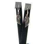 Cercei stil vintage din argint patinat - Aripi de inger - K190Y97G