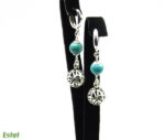 Cercei unicat handmade din argint si turcoaz - Theodora - K135HM115G - imagine 6