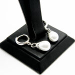 Cercei fashion din argint cu perle albe - Aura - K195F3EX