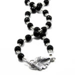 Colier handmade din argint cu onix negru - Unicat - stil vintage - HM0792X