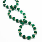 Colier handmade unicat din argint cu jad verde - Eliana - CL135F13F