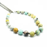 Colier handmade din argint cu amazonit - Unicat - CL155F30E
