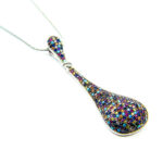 Colier lung din argint cu pietre Swarovski pastel - Glamour - CL155F31E