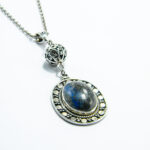 Colier vintage din argint cu lapis lazuli - Henrietta - CL115HM21D