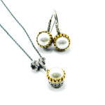 Set vintage din argint cu perle - stil oriental - Aysun - S135F2G