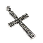 Cruciulita mare din argint 925 cu marcasite - P190A88G
