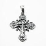 Cruciulita vintage din argint patinat - Cruce slava - P150A72G