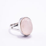 Inel argint cu cuart roz natural - stil fashion - i240Y107G