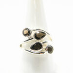 Inel din argint 925 si cuart fumuriu - stil fashion - i224Y19C