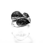 Inel din argint antichizat - stil vintage - Frunze - i135E45G