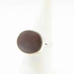 Inel din argint cu email brun - stil fashion -Erica - i180Y138G-2