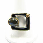 Inel din argint cu labradorit - stil Art Deco - i120E32F