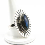 Inel statement din argint cu labradorit - Laura - i277Y33D