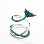 Inel din argint cu pietre zirconiu albastre - Mirinda - i120A-26B