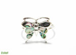 Inel din argint cu sidef Abalonne - Fluture - stil fashion - i200Y9E - imagine 2