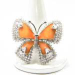 Inel Fluture din argint emailat si zirconiu - Unicat -i160A40B