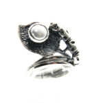 Inel handmade din argint cu perla Baroc - Unicat - Rossele - i145F138FX