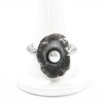 Inel handmade din argint cu perla alba - model vintage - Xena - i150F44G