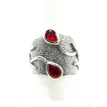 Inel stil vintage din argint cu rubin - Arina - i135Y40D-2