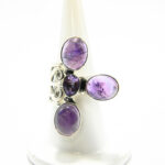 Inel unicat din argint cu ametist - stil Art Deco - i239Y7D