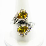 Inel unicat din argint cu citrin - stil bizantin - i145F69F