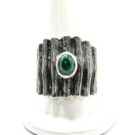 Inel unicat din argint si malachit - stil vintage - Despina - i135E112E