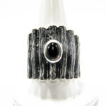 Inel unicat din argint si onix - stil vintage - Despina - i135E98E