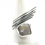 Inel unicat din argint cu perla Baroque - stil Art Deco - Virginia - i155F24E