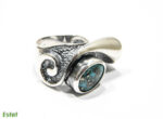 Inel unicat din argint si turcoaz - stil vintage - i155F31E