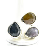 Inel handmade din argint cu agate naturale - Unicat - i180N27C