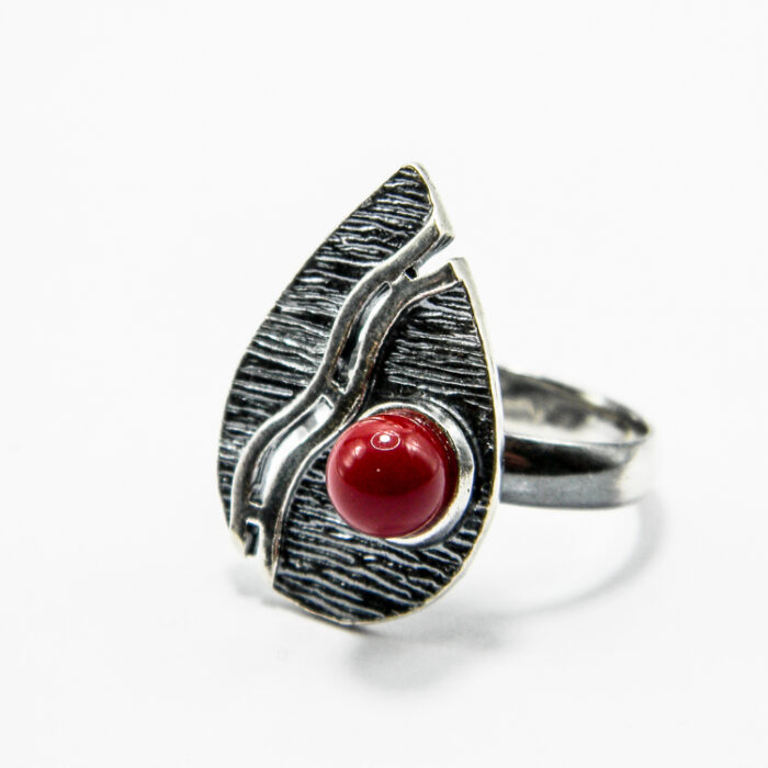 Inel reglabil din argint cu perla de Mallorca - stil vintage - Tatiana - i135E61GX - imagine 2