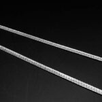 Lant de dama din argint simplu - model plat - 50 cm - L140A-7