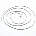Lant din argint rodiat - 50 cm - Snake - L180A22E