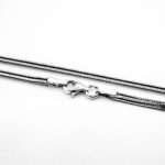 Lant unisex din argint rodiat - stil vintage - 60 cm - L155A11G