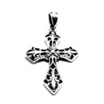 Cruciulita argint fara pietre - Crucea Floare de crin - P190A89G