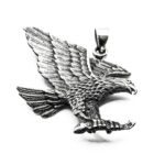Pandantiv barbati din argint fara pietrre - Vulturul pescar - stil vintage - P120E53G