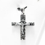 Pandantiv cruciulita vintage din argint cu Iisus - cruciulita ortodoxa - P135A93G