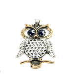 Pandantiv din argint 925 - stil vintage - Bufnita - P100E37B