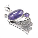 Pandantiv din argint cu ametist - stil fashion - Unicat - P187Y-54