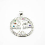 Pandantiv din argint cu pietre zirconiu - Copacul vietii - P105A47C