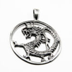 Pandantiv din argint fara pietre - Dragon - P150A48F