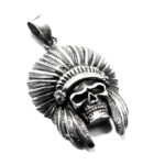 Pandantiv din argint stil vintage - Cap de indian - P137Y-20
