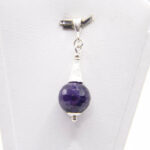 Pandantiv handmade din argint cu ametist - stil fashion - HM0839