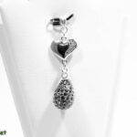 Pandantiv handmade din argint si pietre zirconiu - stil fashion - HM0778