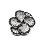 Pandantiv stil vintage din argint si pietre zirconiu - motive florale - P130A-27