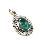 Pandantiv unicat din argint cu moss agat - stil vintage - P229Y72F